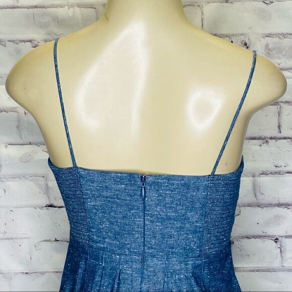 Madewell Chambray Tie-Front Cutout Cami Dress size 0 - Picture 6 of 9
